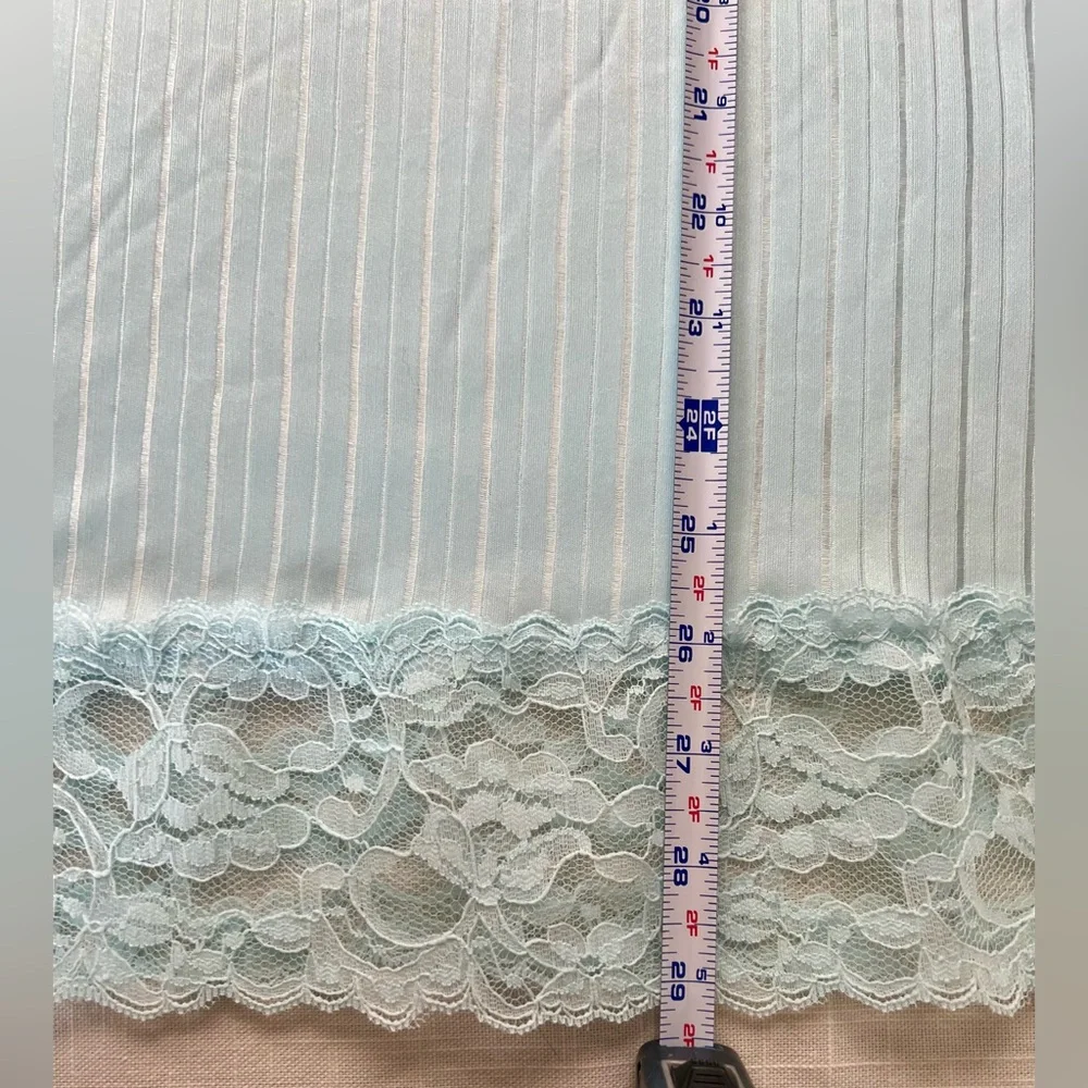 ⭐️ Vintage Scentimental Nights Light Blue Lace Chemise Lounge‎ Set Est Size L.